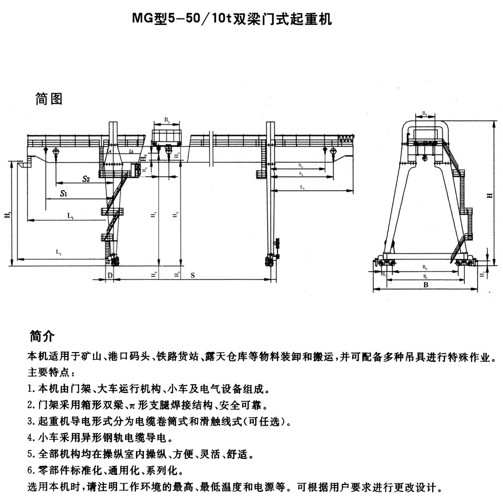 MG型通用門(mén)式起重機(jī)