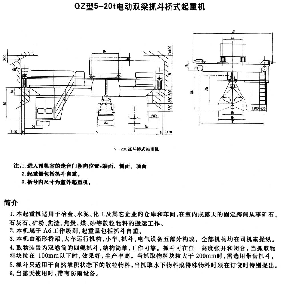 QZ型雙梁抓斗起重機(jī)